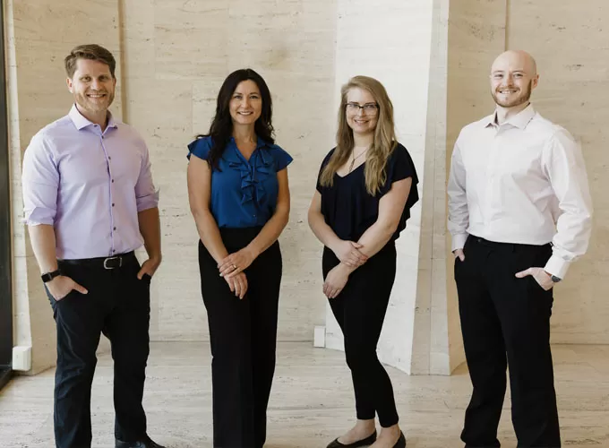 Chiropractor Lincoln NE -Northern Joni Smith and Karen Sloboda and Derek Thurman and Jered Lemkau Standing